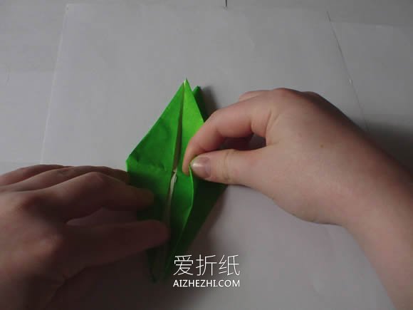 怎么手工折纸千纸鹤的折法步骤图- www.aizhezhi.com