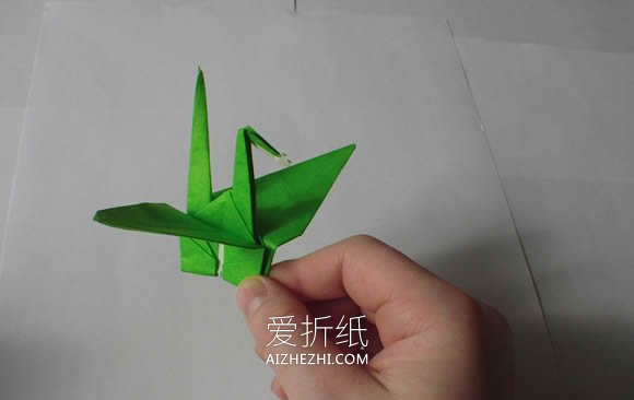 怎么手工折纸千纸鹤的折法步骤图- www.aizhezhi.com