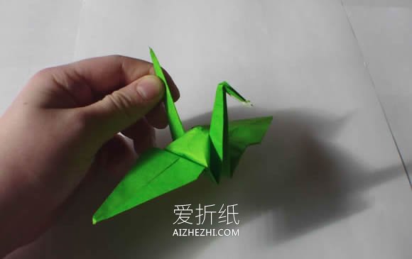 怎么手工折纸千纸鹤的折法步骤图- www.aizhezhi.com