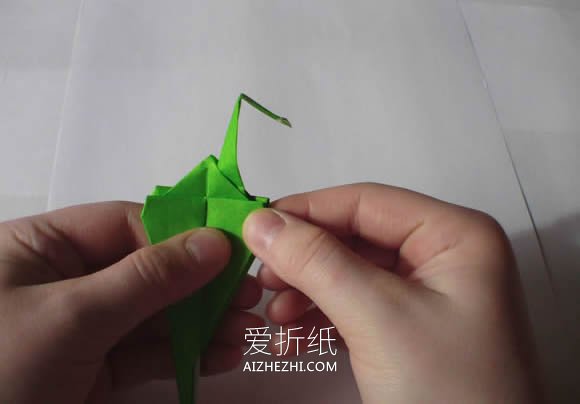 怎么手工折纸千纸鹤的折法步骤图- www.aizhezhi.com