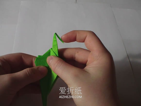 怎么手工折纸千纸鹤的折法步骤图- www.aizhezhi.com