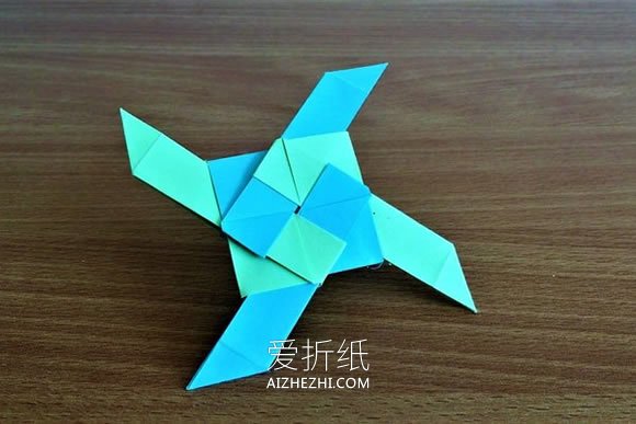 怎么折纸忍者之星飞镖 四角忍者飞镖折法图解- www.aizhezhi.com