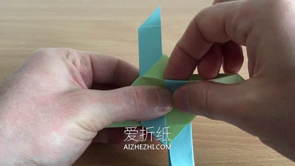 怎么折纸忍者之星飞镖 四角忍者飞镖折法图解- www.aizhezhi.com