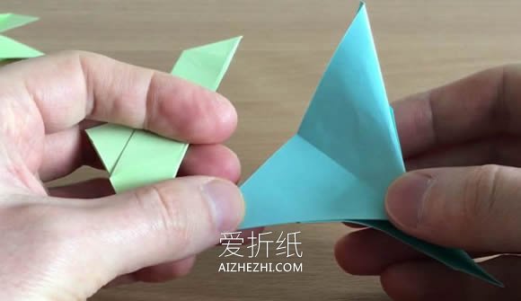 怎么折纸忍者之星飞镖 四角忍者飞镖折法图解- www.aizhezhi.com