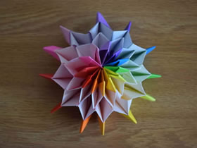 怎么折纸无限翻烟花的折法步骤图解