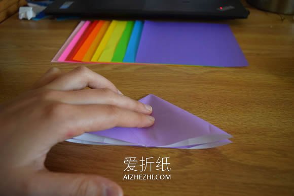 怎么折纸无限翻烟花的折法步骤图解- www.aizhezhi.com