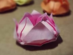 怎么手工折纸八瓣莲花的折法图解步骤