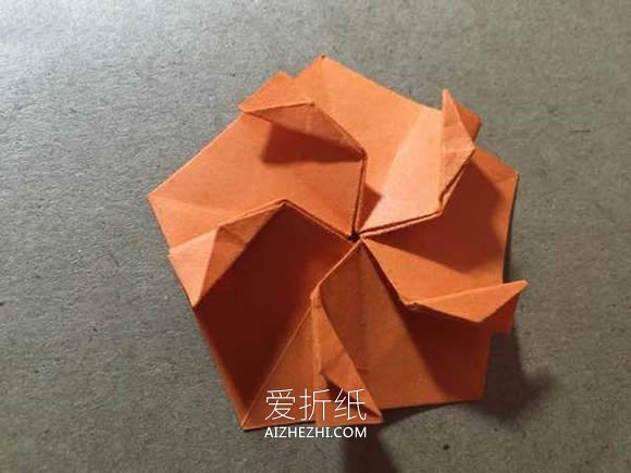 怎么手工折纸樱花星的折法图解教程- www.aizhezhi.com