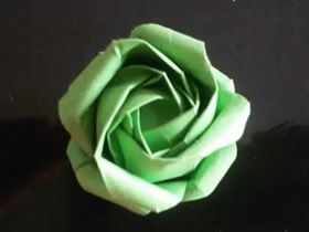 怎么手工折纸12瓣玫瑰花的折法图解步骤