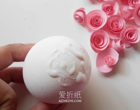 怎么用鸡蛋壳做底座 手工制作玫瑰花花束图解- www.aizhezhi.com