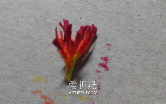 怎么简单用皱纹纸做腊梅花的手工制作教程- www.aizhezhi.com