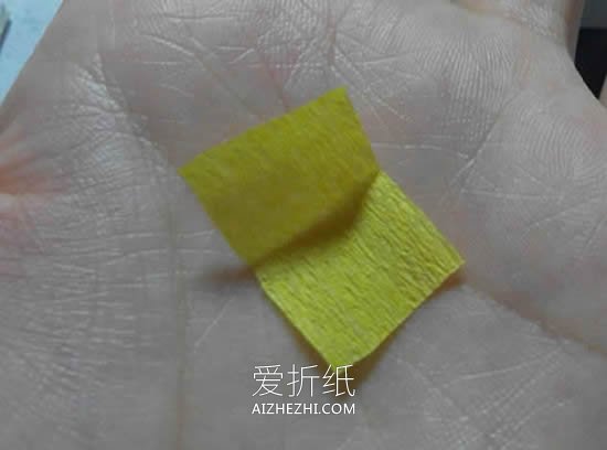 怎么简单用皱纹纸做腊梅花的手工制作教程- www.aizhezhi.com