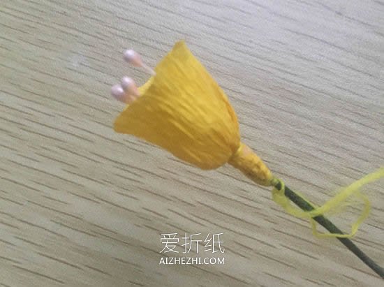 怎么手工制作水仙花纸花的方法图解教程- www.aizhezhi.com