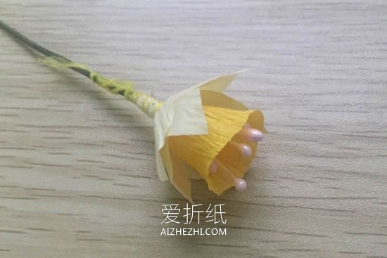 怎么手工制作水仙花纸花的方法图解教程- www.aizhezhi.com