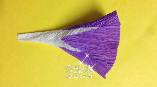 怎么用皱纹纸做牵牛花的手工制作教程- www.aizhezhi.com