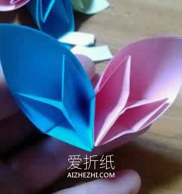 怎么简单手工折纸立体五瓣花的方法图解- www.aizhezhi.com