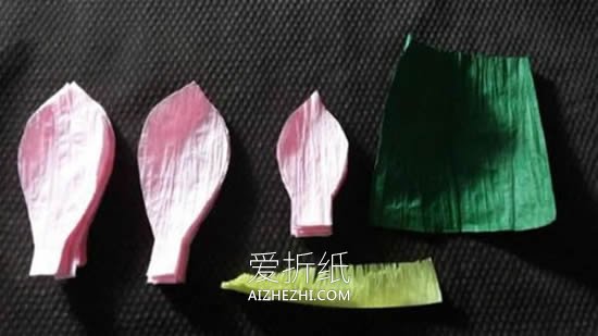怎么手工做纸藤荷花盆景的方法图解- www.aizhezhi.com