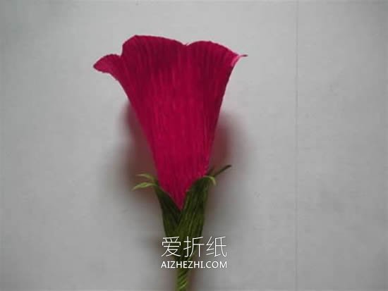 怎么用皱纹纸做矮牵牛花的手工教程- www.aizhezhi.com