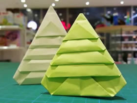 怎么简单折纸圣诞树图解 用餐巾纸折更漂亮！