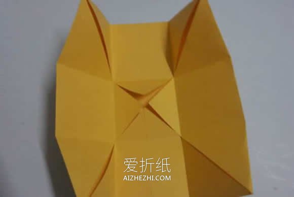 怎么折纸正方形四叶草礼品盒的折法图解- www.aizhezhi.com