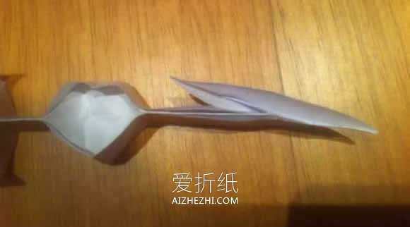 怎么用一张纸折纸情人节I LOVE YOU折法图解- www.aizhezhi.com