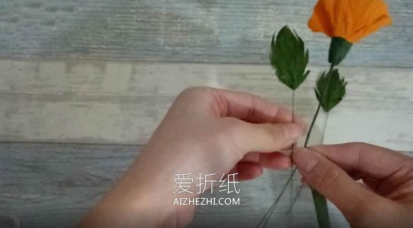 怎么做皱纹纸罂粟花的手工图解教程- www.aizhezhi.com