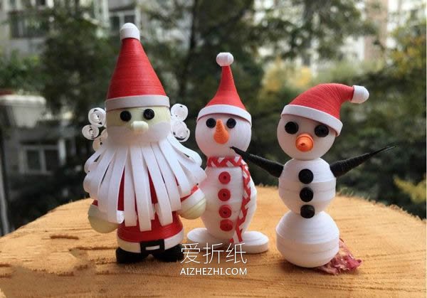 怎么手工做衍纸圣诞老人的方法图解- www.aizhezhi.com