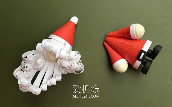 怎么手工做衍纸圣诞老人的方法图解- www.aizhezhi.com