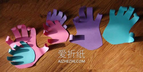 幼儿园怎么做手掌花的简单方法图解- www.aizhezhi.com