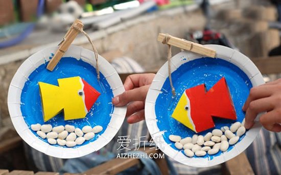 幼儿园怎么废物利用做钓鱼玩具的手工教程- www.aizhezhi.com