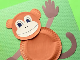 儿童怎么用纸盘做小猴子的简单手工教程