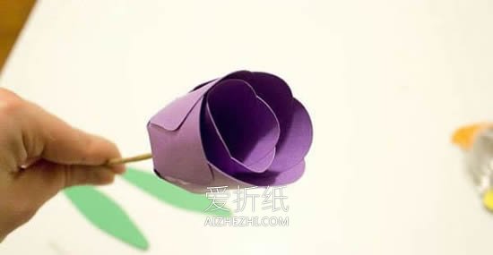 怎么做卡纸郁金香花 简单手工制作教师节礼物- www.aizhezhi.com