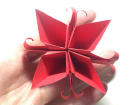 怎么简单折纸立体四瓣花的折法图解