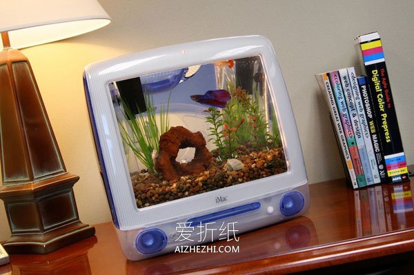 怎么用旧显示器DIY制作水族箱的方法- www.aizhezhi.com