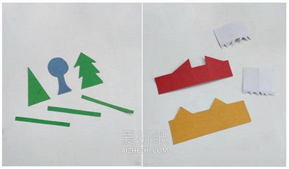 怎么手工做圣诞节雪后小镇纸模型的方法- www.aizhezhi.com