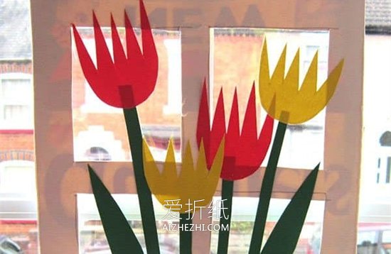 怎么做有创意的教师节郁金香盆栽贺卡图解教程- www.aizhezhi.com