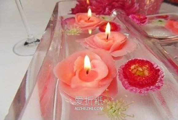 怎么手工做漂亮玫瑰花蜡烛的方法步骤- www.aizhezhi.com