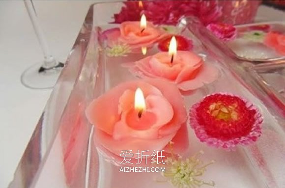 怎么手工做漂亮玫瑰花蜡烛的方法步骤- www.aizhezhi.com