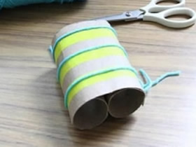 怎么用卫生纸卷纸芯制作儿童望远镜玩具教程