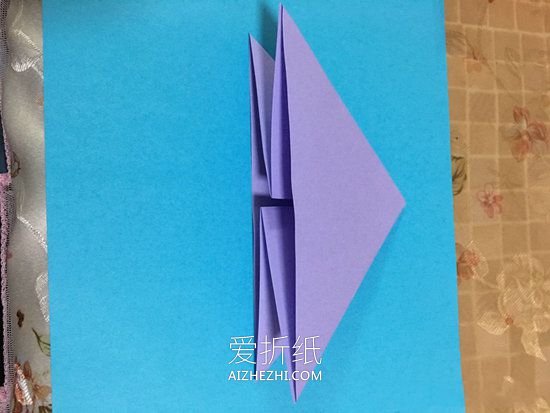 怎么折纸带花蕊完整百合花的折法图解过程- www.aizhezhi.com