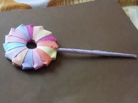 怎么简单折纸棒棒糖的折法步骤图解