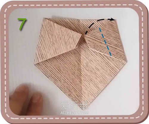 怎么简单折纸可爱熊脸的折法图解教程- www.aizhezhi.com