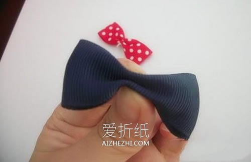 怎么手工做可爱又漂亮的儿童蝴蝶结发卡图解- www.aizhezhi.com