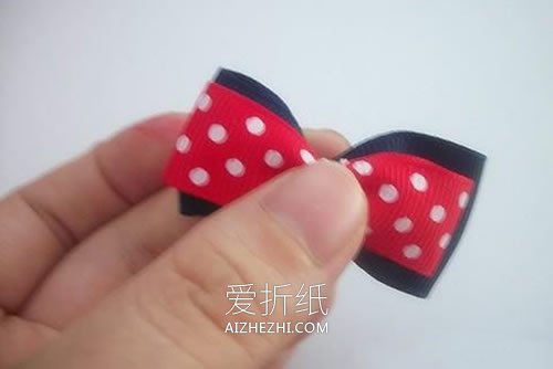 怎么手工做可爱又漂亮的儿童蝴蝶结发卡图解- www.aizhezhi.com