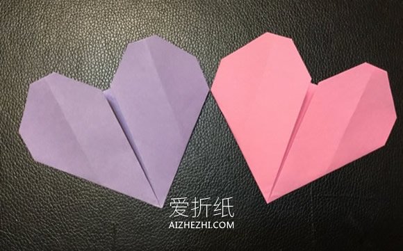 幼儿怎么手工折纸心的折法图解教程- www.aizhezhi.com