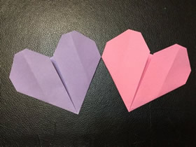 幼儿怎么手工折纸心的折法图解教程
