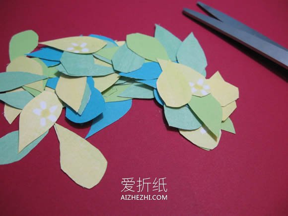 怎么用彩纸手工制作美丽花环头饰的方法- www.aizhezhi.com