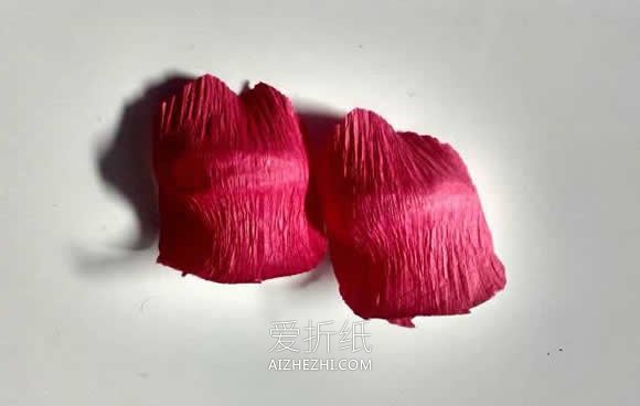 怎么用皱纹纸做香槟玫瑰花的手工图解教程- www.aizhezhi.com