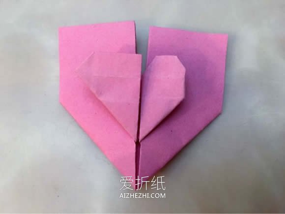 怎么手工折纸心心相印的折法步骤图解- www.aizhezhi.com