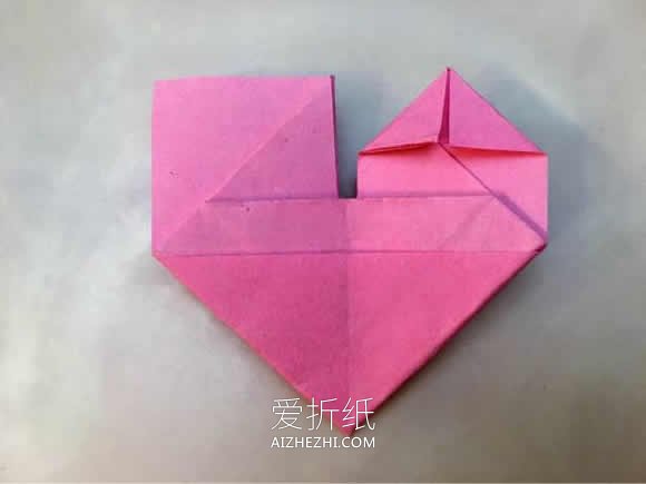 怎么手工折纸心心相印的折法步骤图解- www.aizhezhi.com